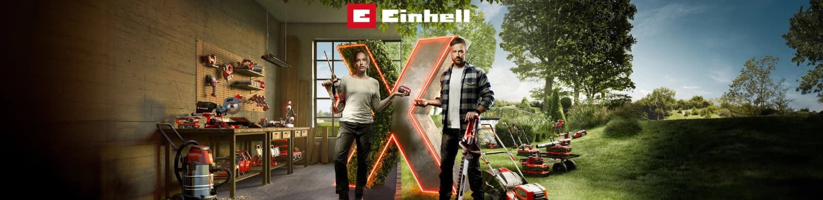 Einhell. Die Akku-Kompetenz. Ein Akku für über 350 Geräte für Werkstatt und Garten