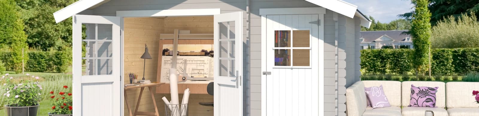 Gartenbüro: Ruhe, Natur und Inspiration direkt vor der Tür