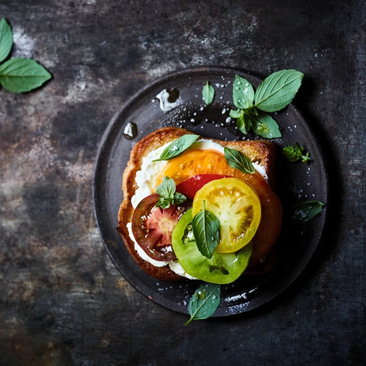 Tomaten–Ricotta Toast