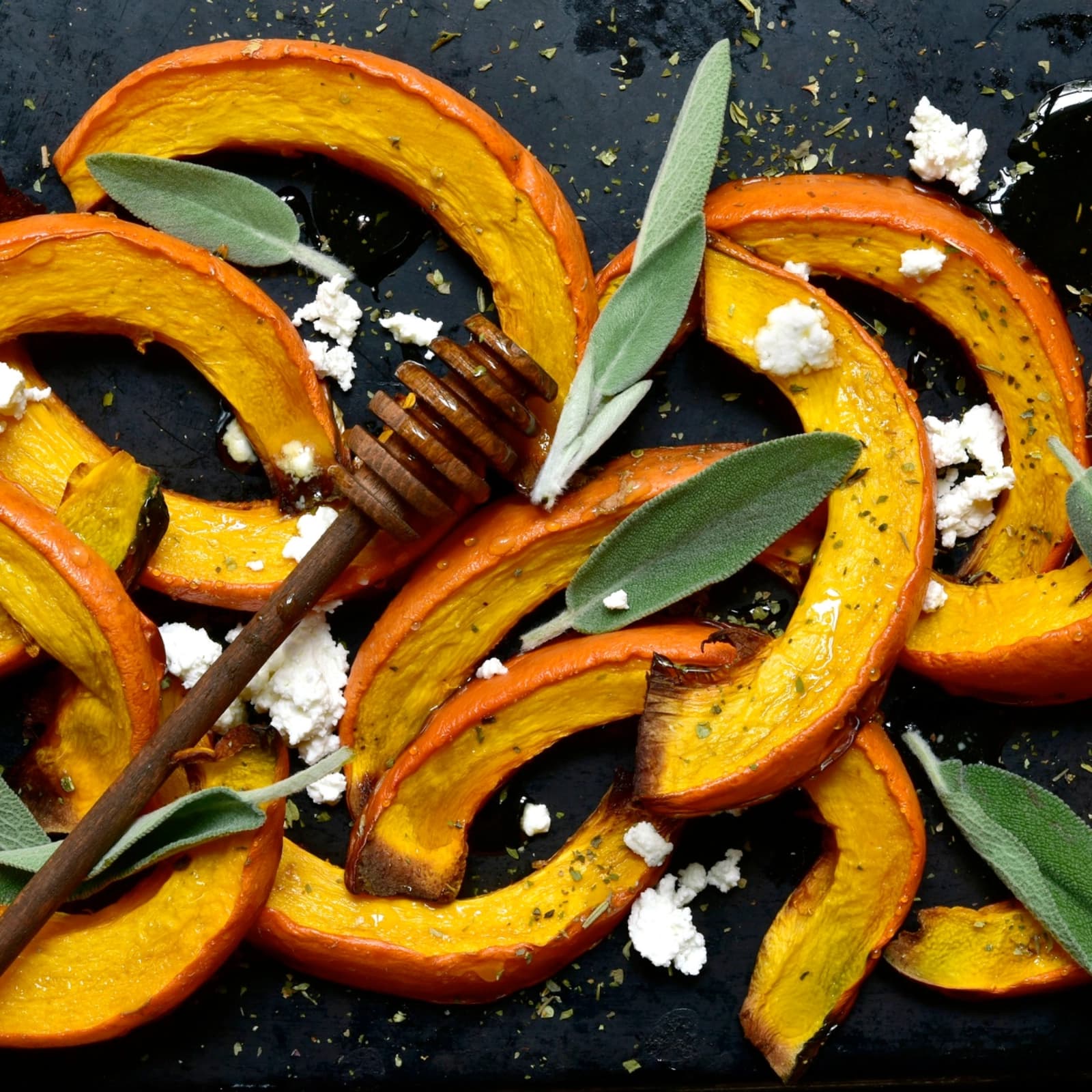 Kürbis mit Purpursalbei