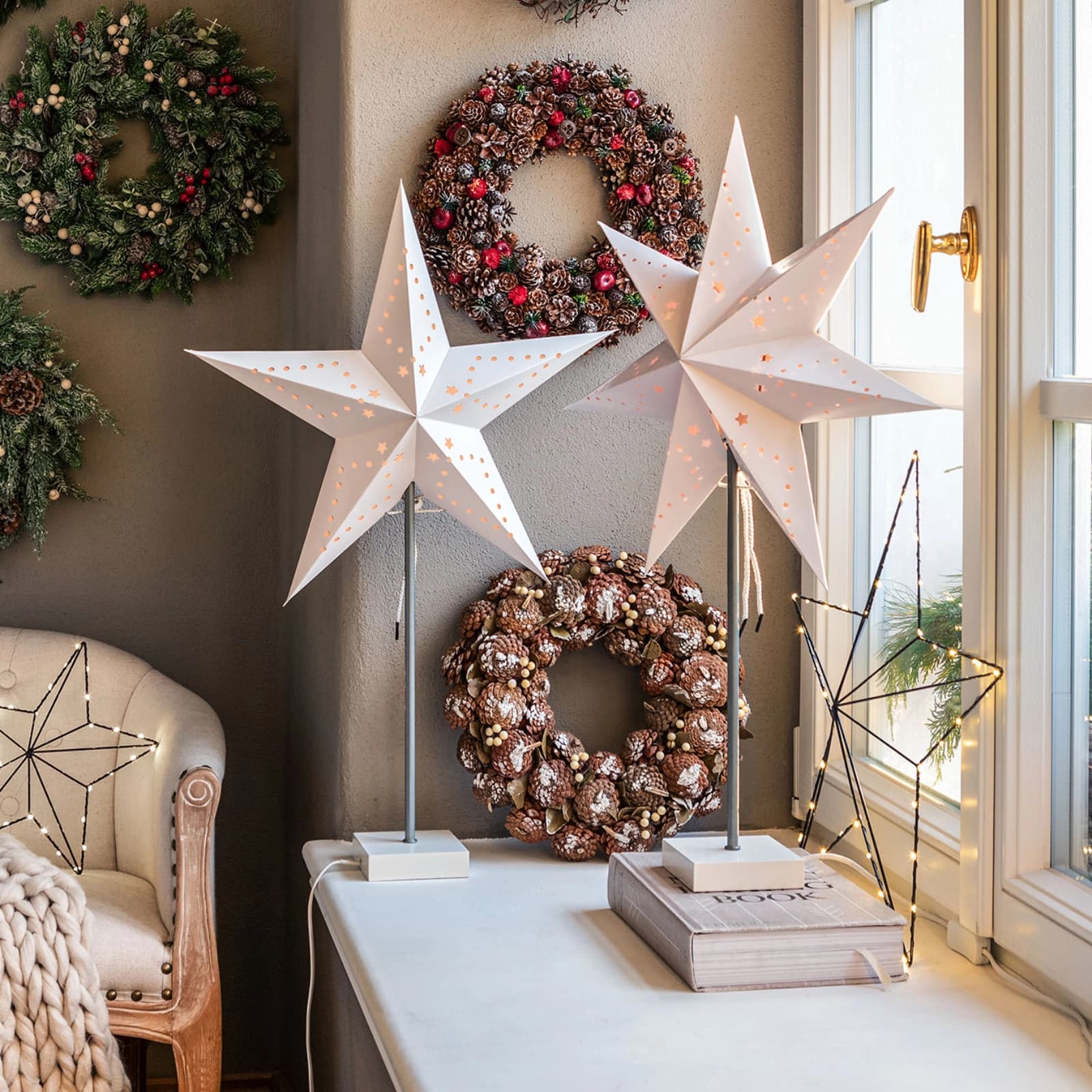 Weihnachtliche Fensterdeko