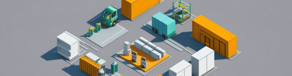 Illustration von einem Logistiksystem