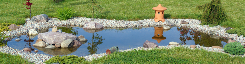kleiner Teich in einem Garten