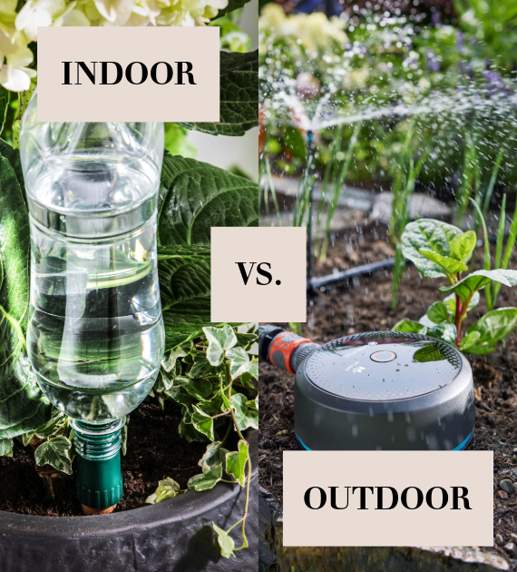 Bewässerung von Zimmerpflanzen mit Flaschenadapter und Gardena smart Pipeline für den Garten